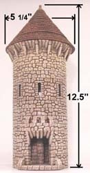 Runder Feldsteinturm mit Schieferschindeldach