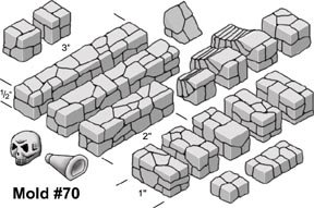 #11070 - Gipssteine aus Hirstarts Form #70