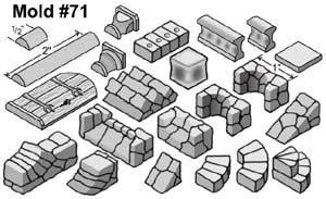 #11071 - Gipssteine aus Hirstarts Form #71