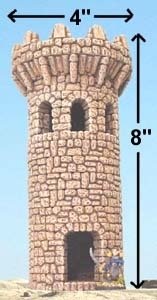 Runder Feldsteinturm (ca. 7,5cm Durchmesser)